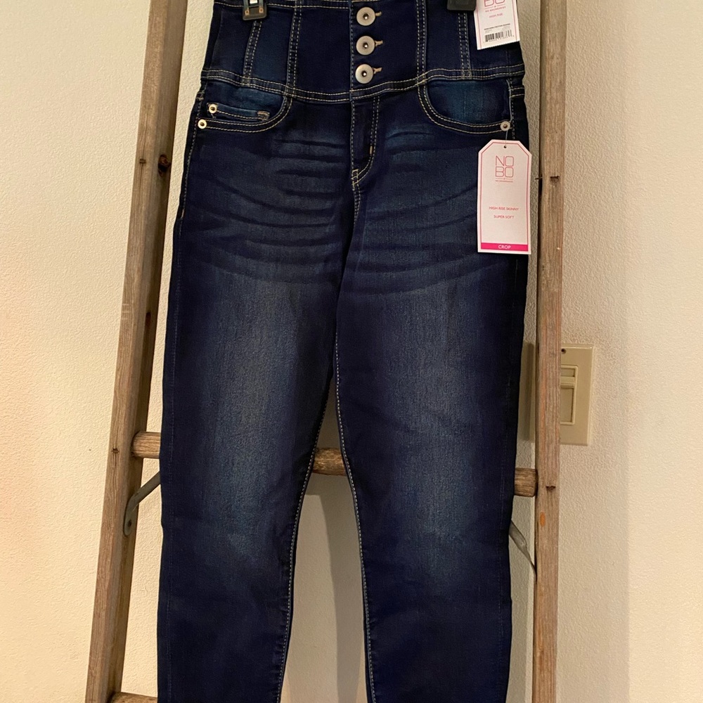 High rise skinny super soft crop jeans nwt